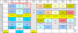 Summer School Timetable (click to enlarge)